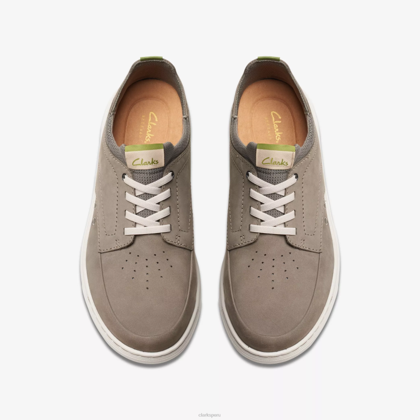 HZVP853 piedra de mapa fácil nubuck gris oscuro Clarks