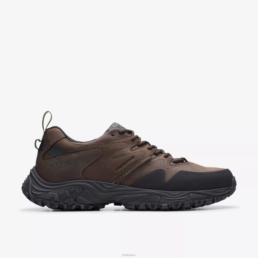 HZVP861 atl caminar ir impermeable cuero marrón oscuro Clarks