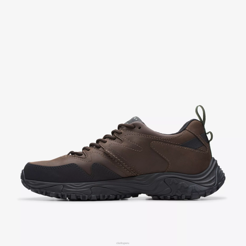HZVP861 atl caminar ir impermeable cuero marrón oscuro Clarks