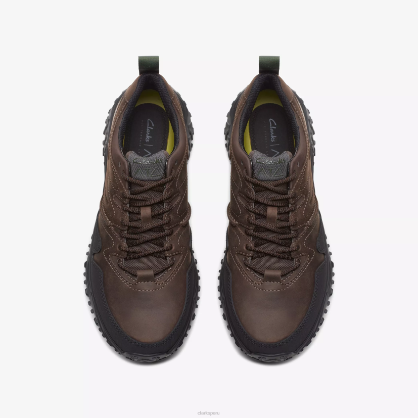 HZVP861 atl caminar ir impermeable cuero marrón oscuro Clarks