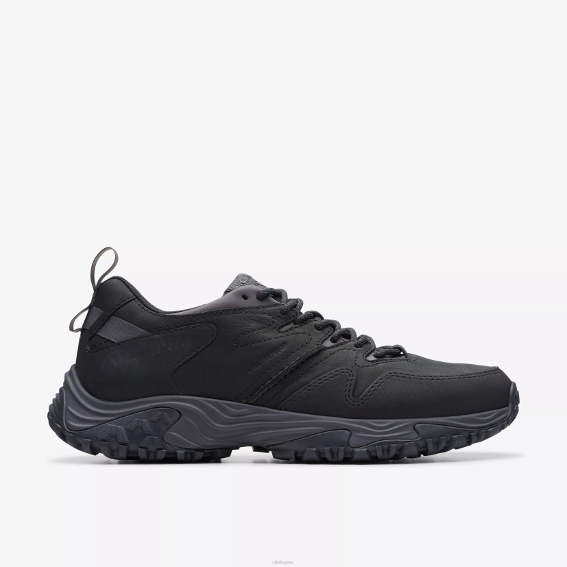 HZVP862 atl caminar ir impermeable cuero negro Clarks