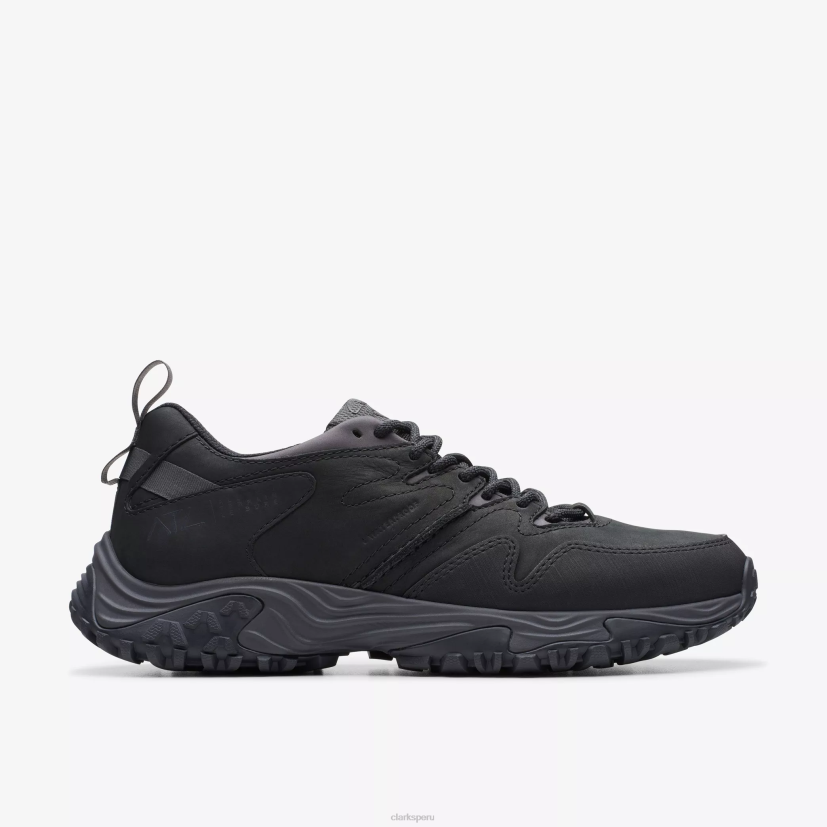 HZVP862 atl caminar ir impermeable cuero negro Clarks