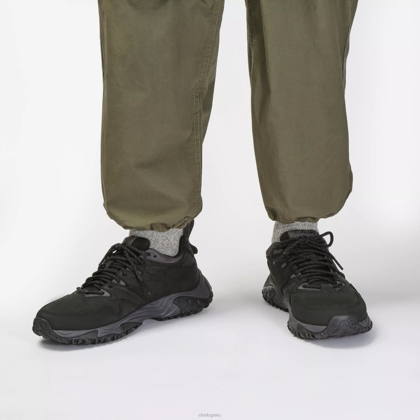 HZVP862 atl caminar ir impermeable cuero negro Clarks