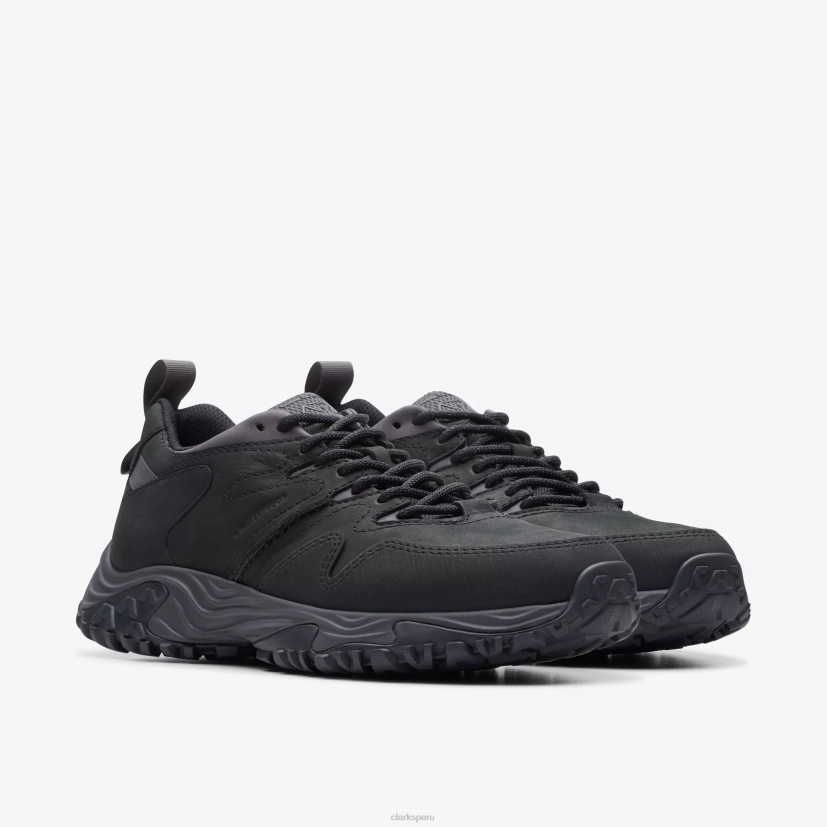 HZVP862 atl caminar ir impermeable cuero negro Clarks