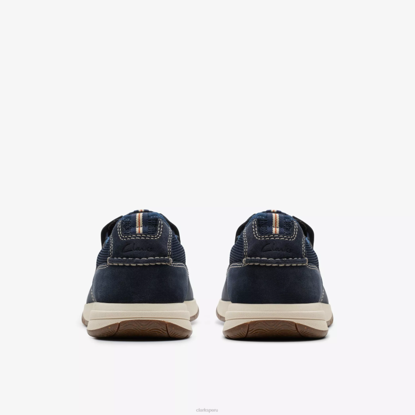 HZVP893 paso de vista de vela nubuck azul marino Clarks