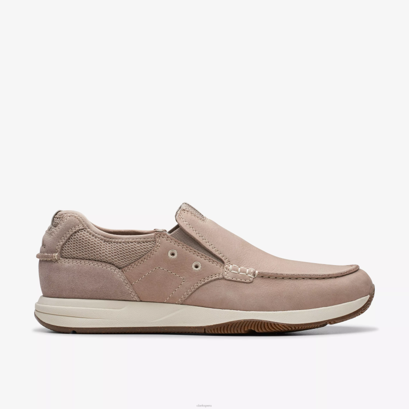 HZVP894 paso de vista de vela nubuck gris claro Clarks