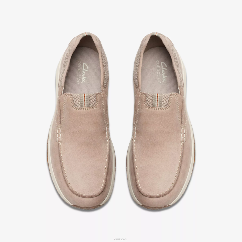 HZVP894 paso de vista de vela nubuck gris claro Clarks
