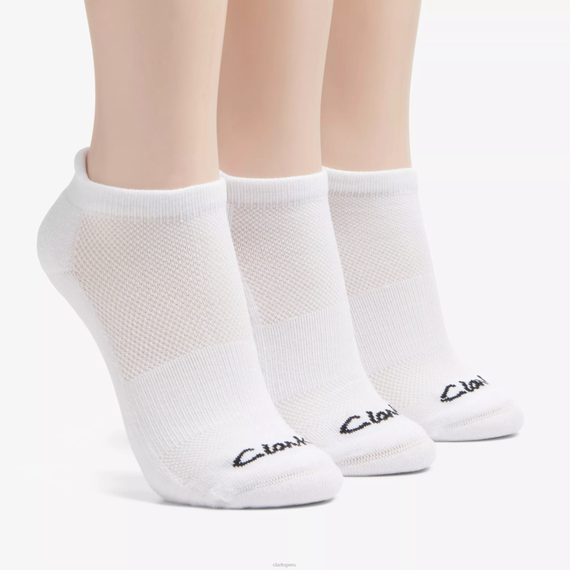 HZVP628 Paquete de 3 atléticos sólidos blanco Clarks