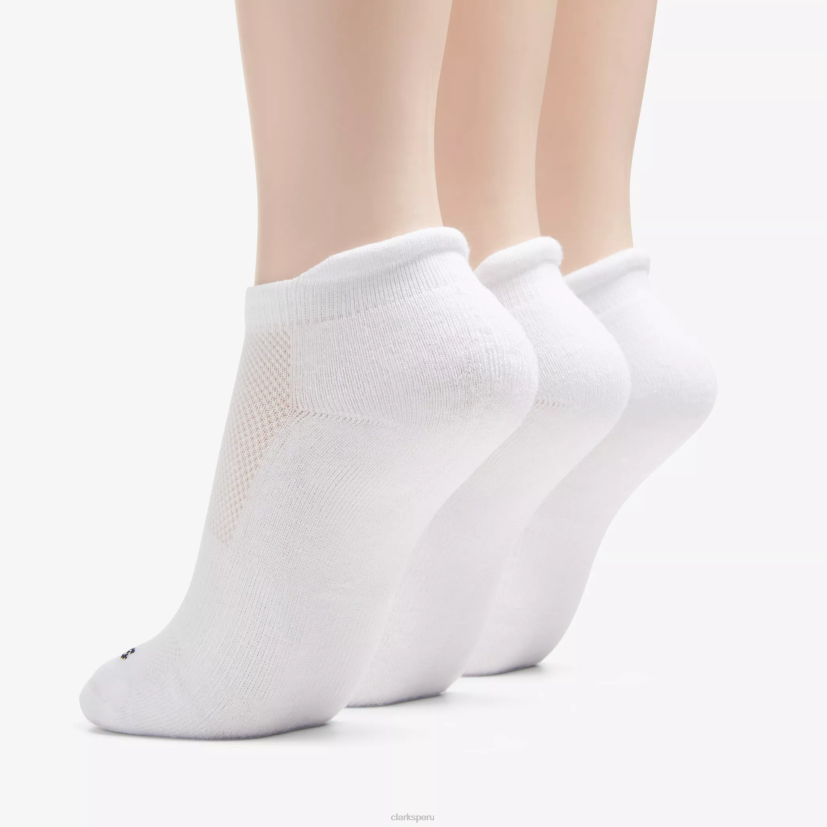 HZVP628 Paquete de 3 atléticos sólidos blanco Clarks