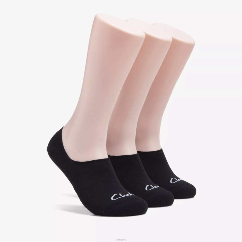 HZVP631 Paquete de 3 forros sólidos. negro Clarks