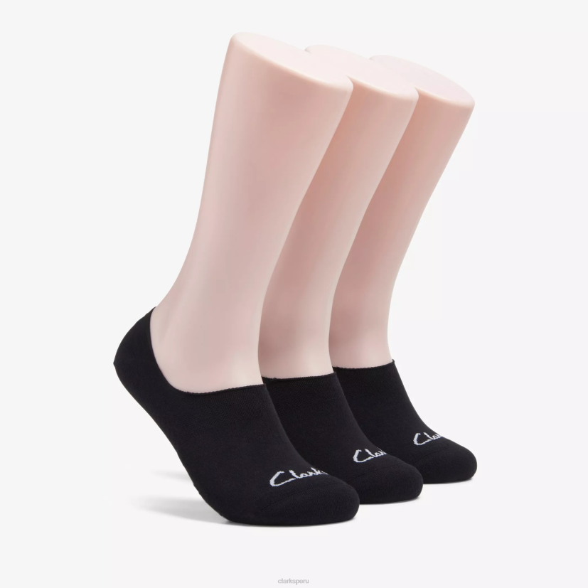HZVP631 Paquete de 3 forros sólidos. negro Clarks