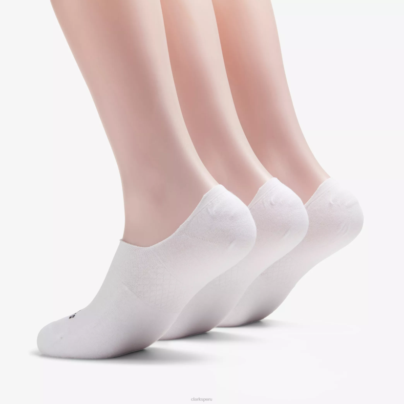 HZVP632 Paquete de 3 forros sólidos. blanco Clarks