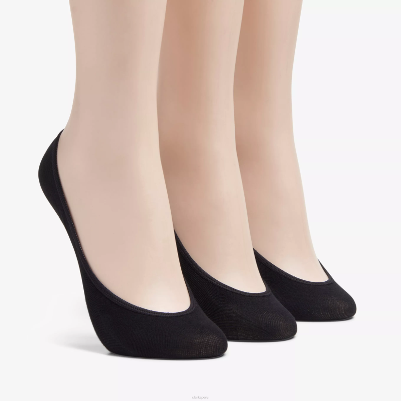 HZVP633 Paquete de 3 forros sólidos. negro multicolor Clarks