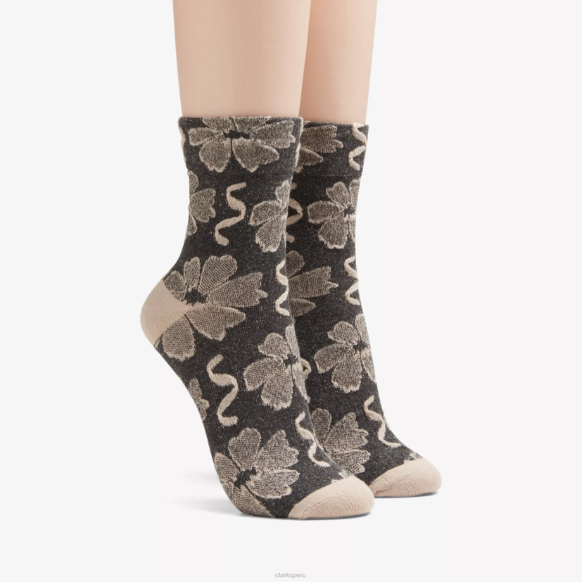 HZVP638 equipo de flores flores negras Clarks