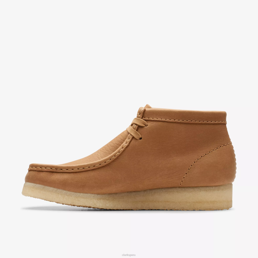 HZVP378 bota wallabee cuero bronceado medio Clarks