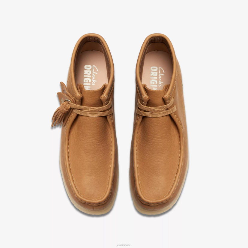 HZVP378 bota wallabee cuero bronceado medio Clarks