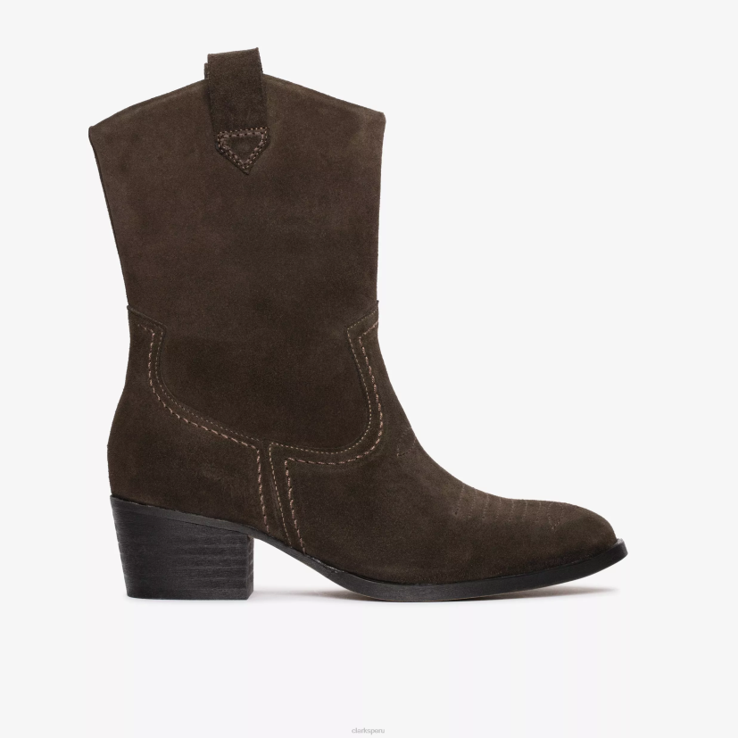 HZVP386 octavia arriba gamuza marrón oscuro Clarks