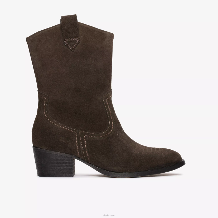 HZVP386 octavia arriba gamuza marrón oscuro Clarks