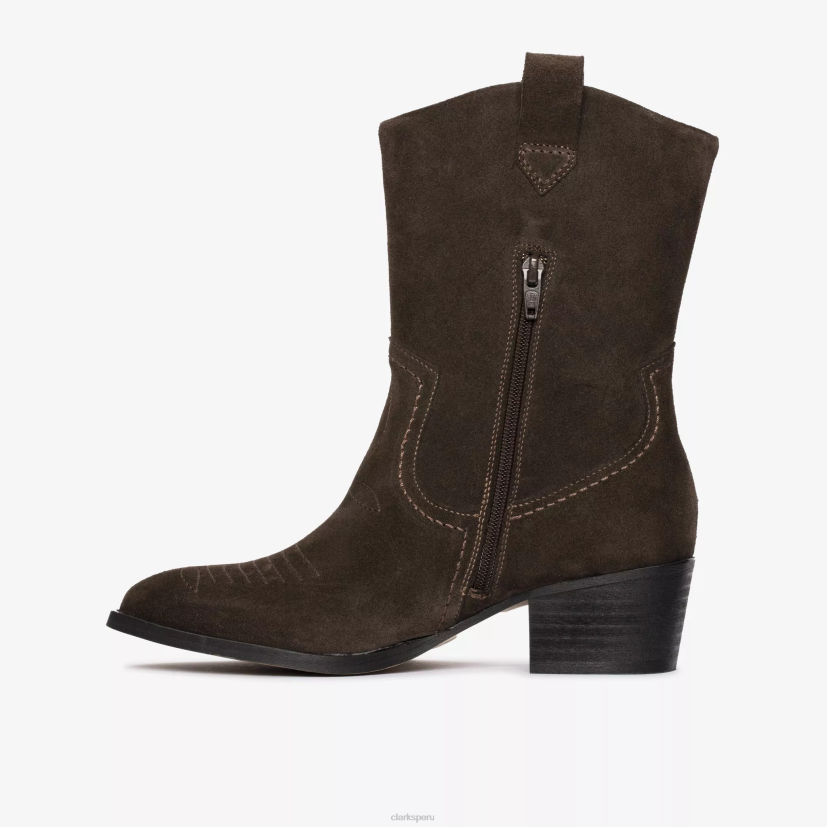 HZVP386 octavia arriba gamuza marrón oscuro Clarks