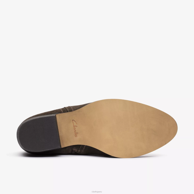 HZVP386 octavia arriba gamuza marrón oscuro Clarks