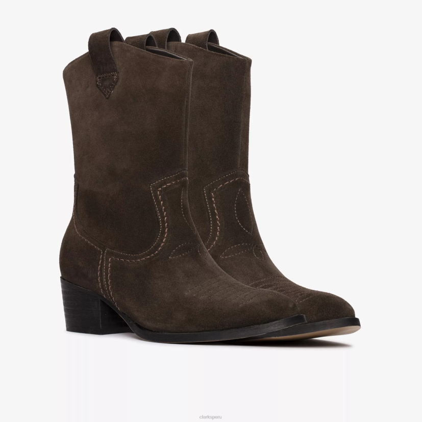 HZVP386 octavia arriba gamuza marrón oscuro Clarks
