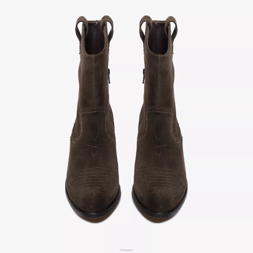 HZVP386 octavia arriba gamuza marrón oscuro Clarks