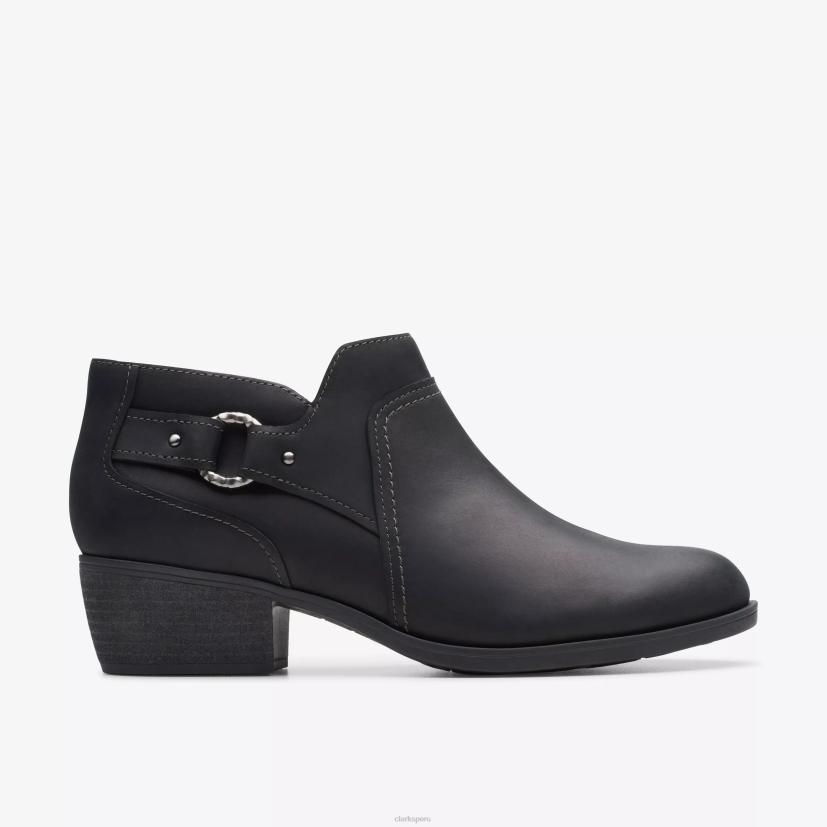 HZVP428 gracia charlten cuero negro aceitoso Clarks