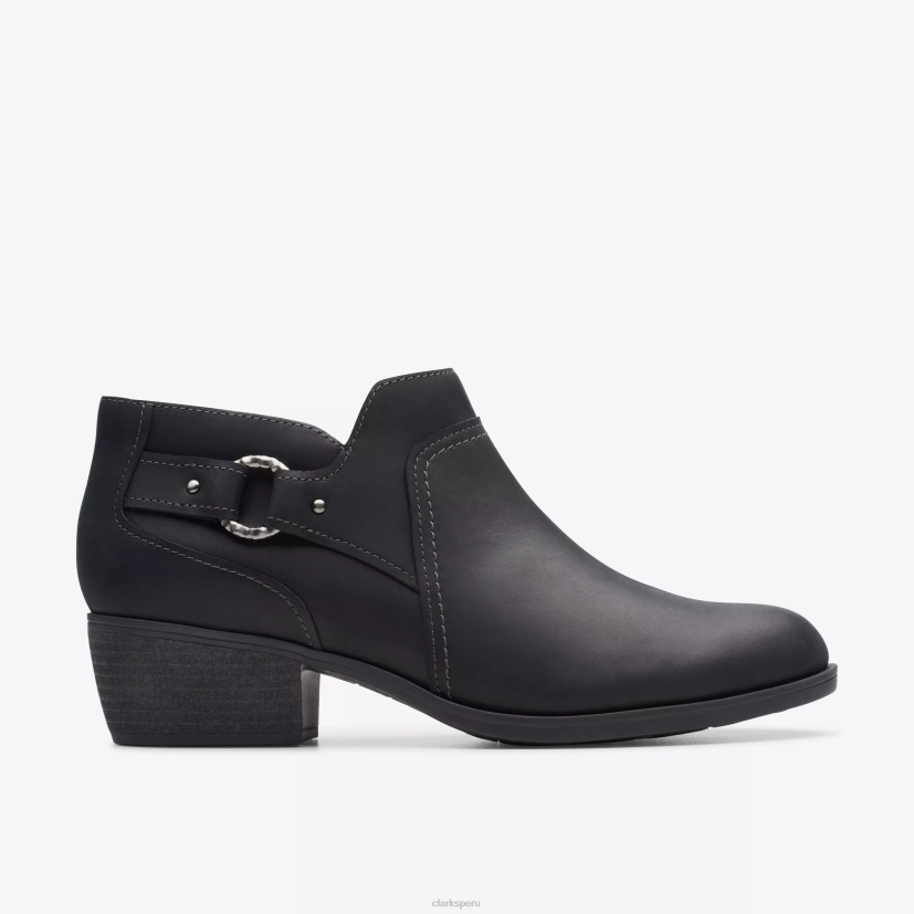 HZVP428 gracia charlten cuero negro aceitoso Clarks