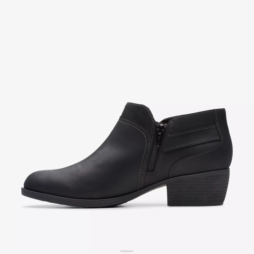 HZVP428 gracia charlten cuero negro aceitoso Clarks