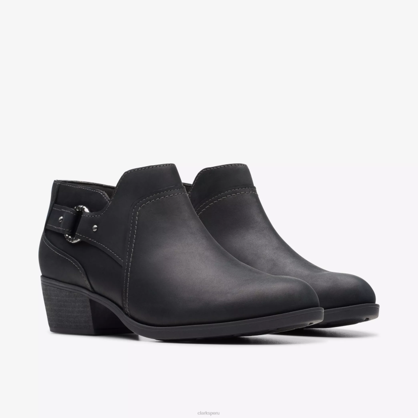 HZVP428 gracia charlten cuero negro aceitoso Clarks