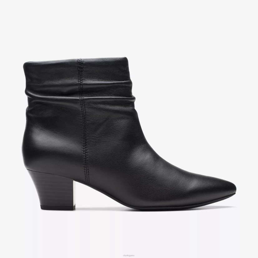 HZVP434 teresa saltar cuero negro Clarks