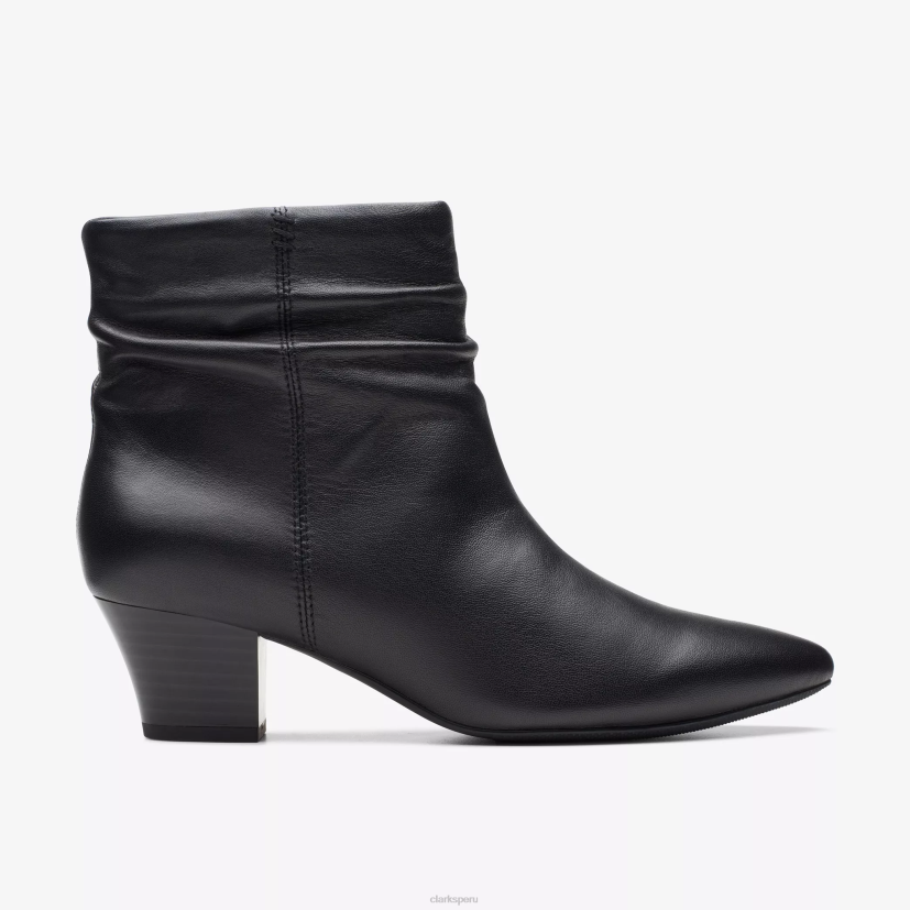 HZVP434 teresa saltar cuero negro Clarks