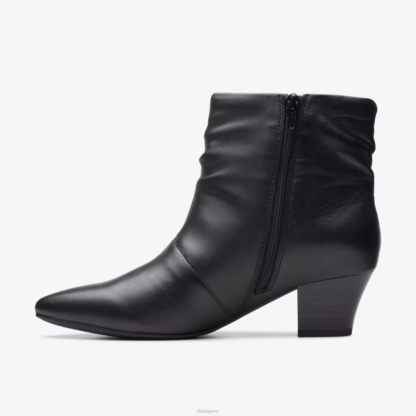 HZVP434 teresa saltar cuero negro Clarks