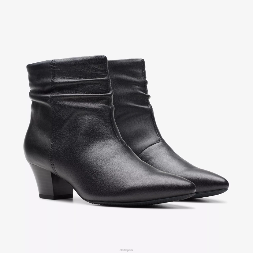 HZVP434 teresa saltar cuero negro Clarks