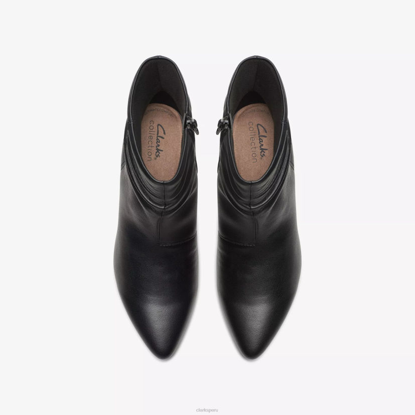 HZVP434 teresa saltar cuero negro Clarks