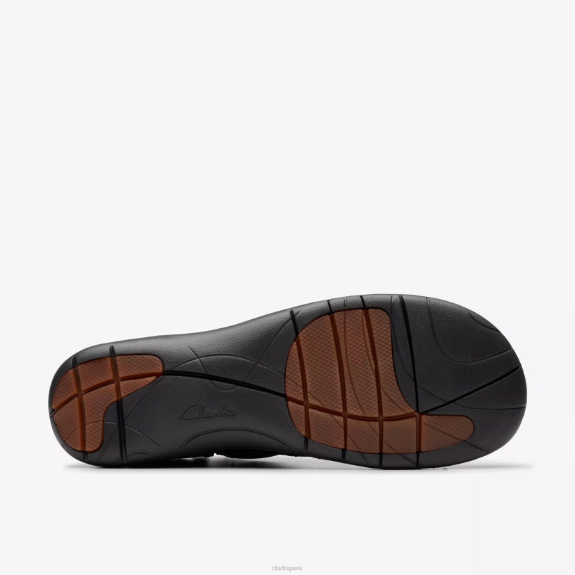 HZVP441 un bucle arriba cuero negro Clarks