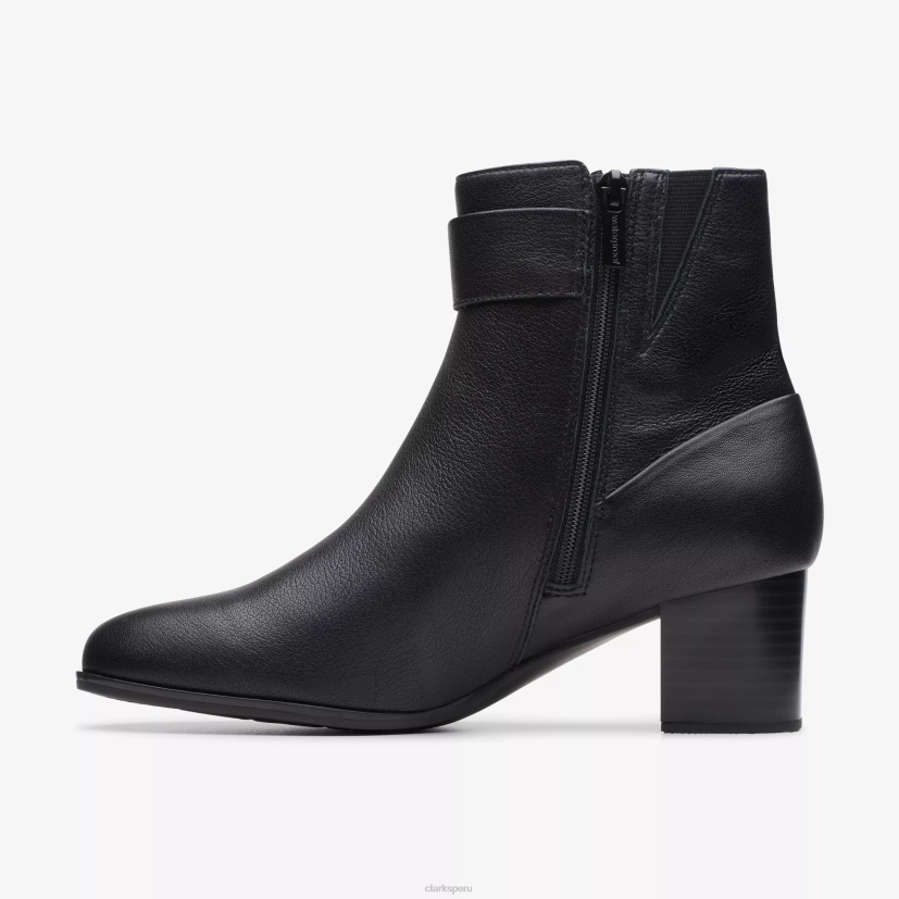 HZVP443 cremallera loken impermeable cuero negro Clarks