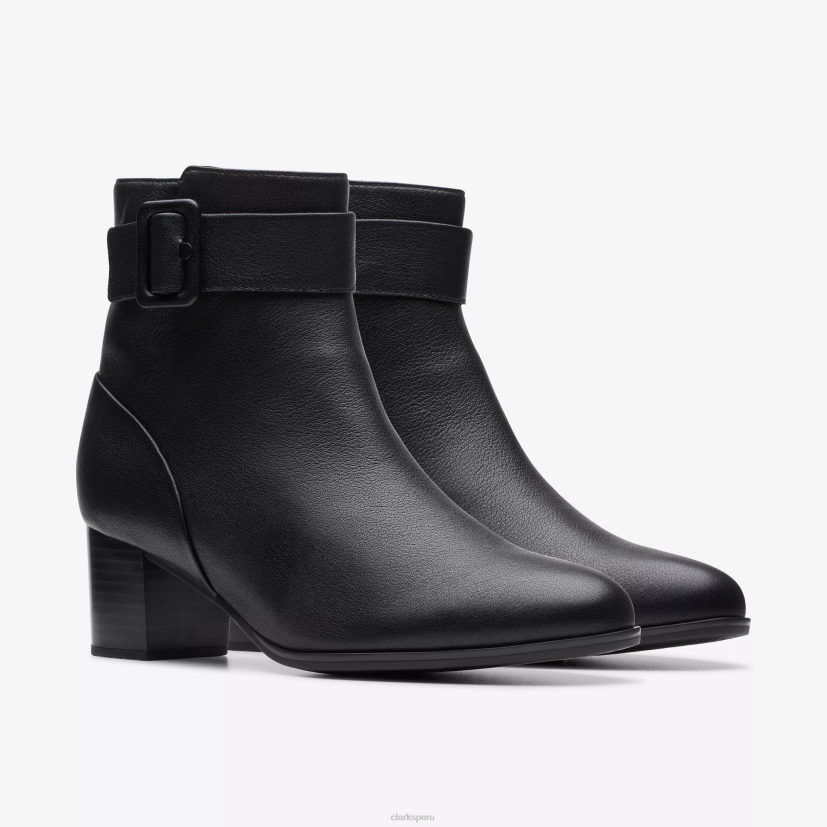 HZVP443 cremallera loken impermeable cuero negro Clarks