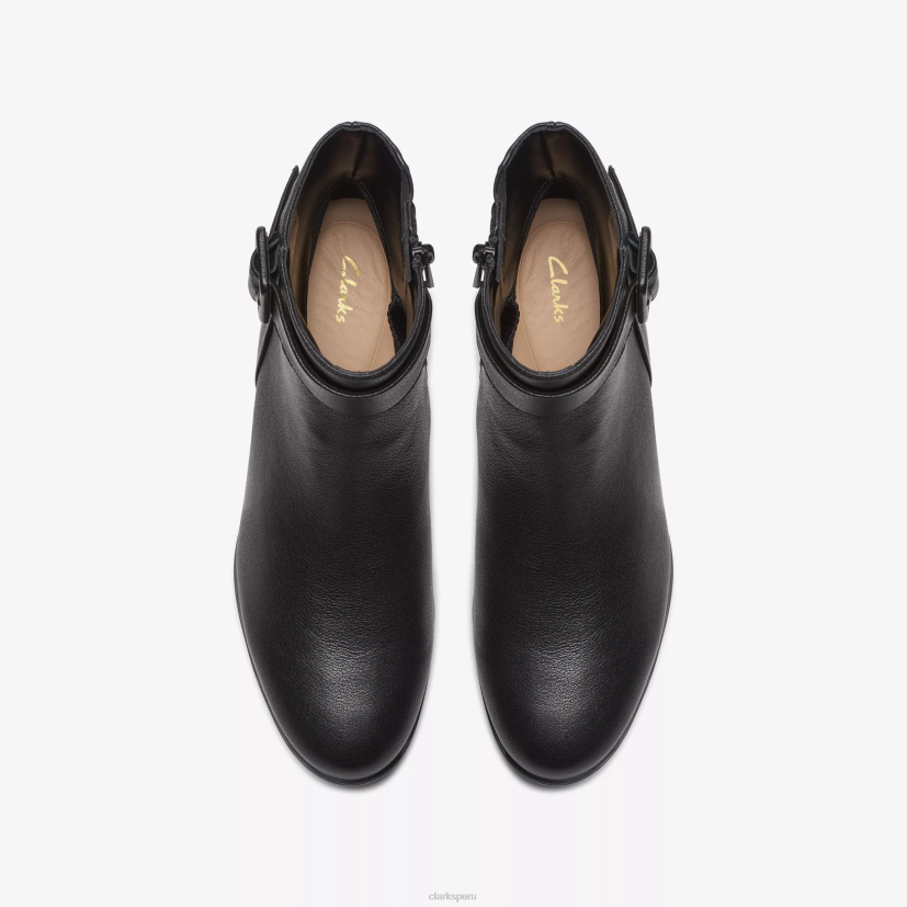 HZVP443 cremallera loken impermeable cuero negro Clarks