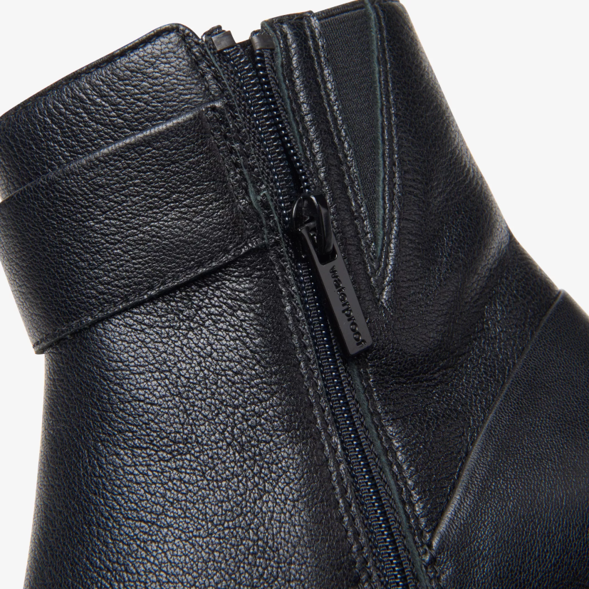HZVP443 cremallera loken impermeable cuero negro Clarks