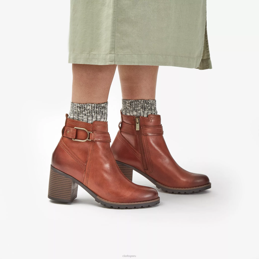 HZVP446 correa leda cuero caoba Clarks
