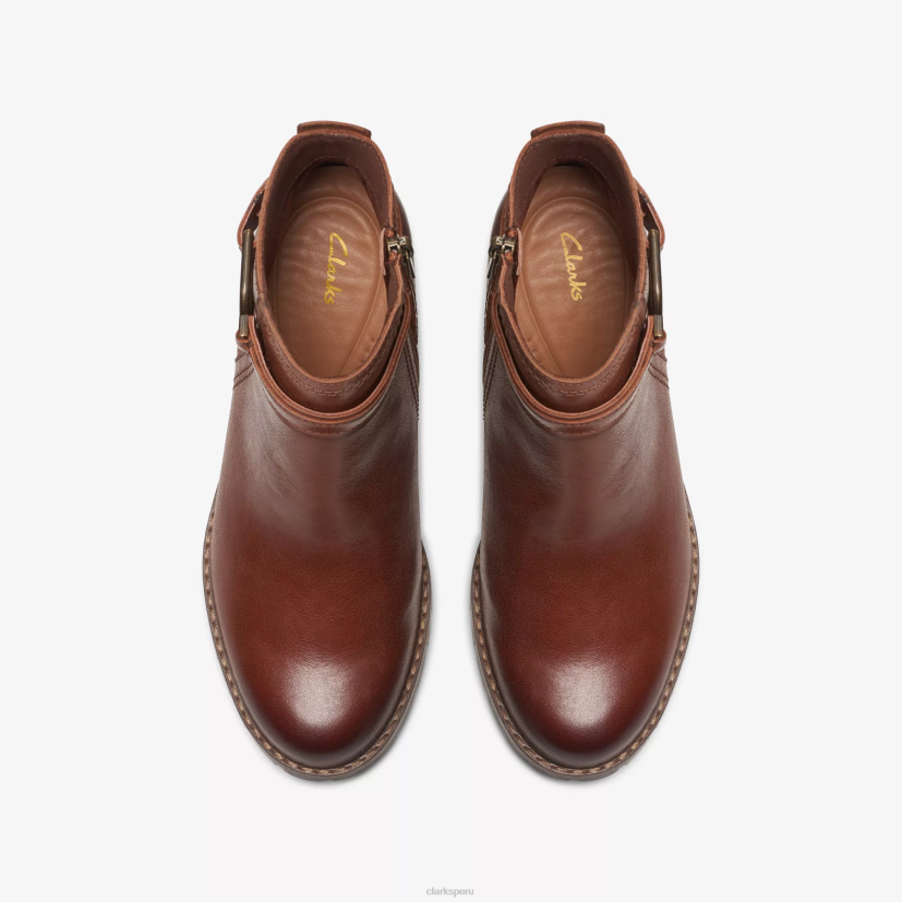 HZVP446 correa leda cuero caoba Clarks