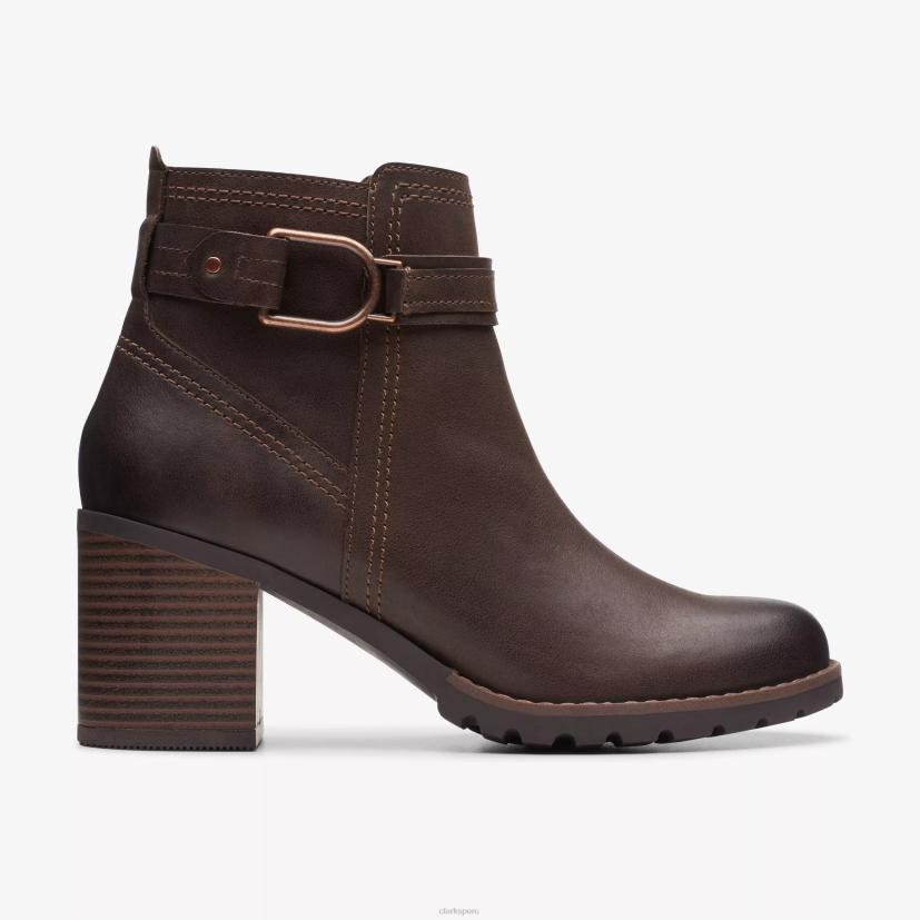 HZVP448 correa leda cuero marrón oscuro Clarks