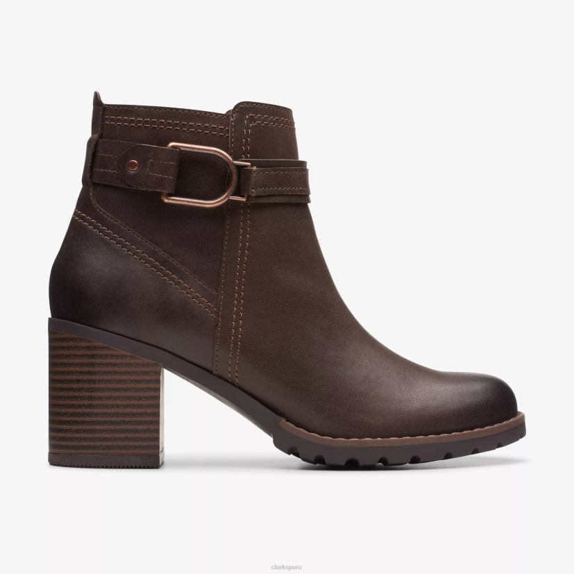 HZVP448 correa leda cuero marrón oscuro Clarks