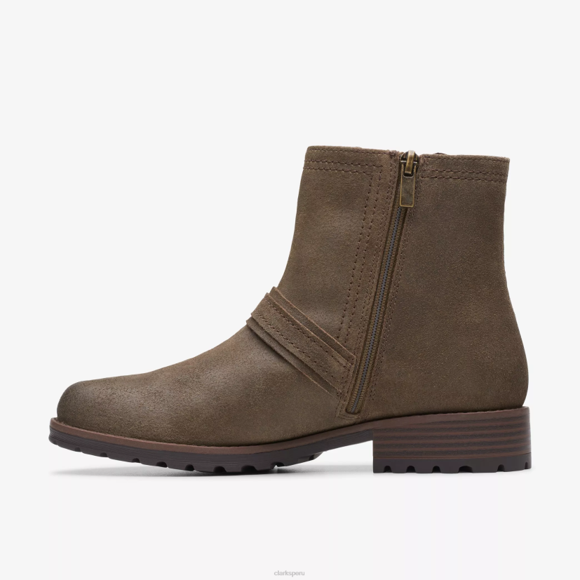 HZVP451 hebilla de aspra ante oliva oscuro Clarks