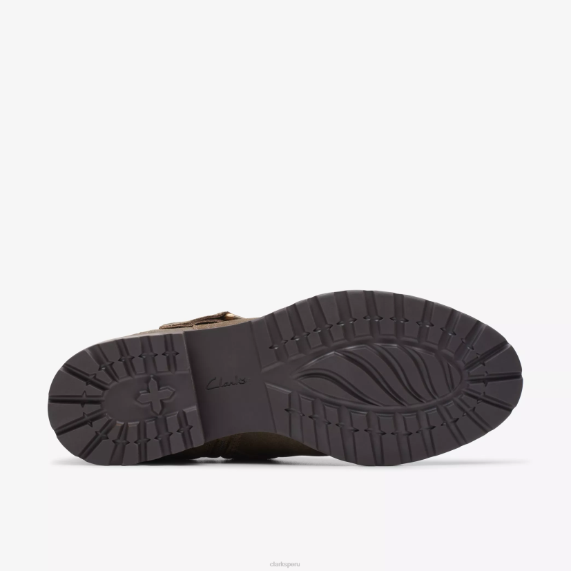 HZVP451 hebilla de aspra ante oliva oscuro Clarks