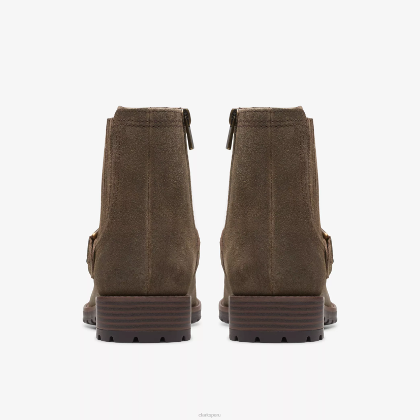 HZVP451 hebilla de aspra ante oliva oscuro Clarks