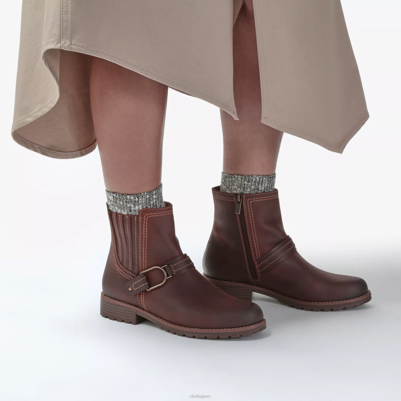 HZVP452 hebilla de aspra cuero bronceado británico Clarks