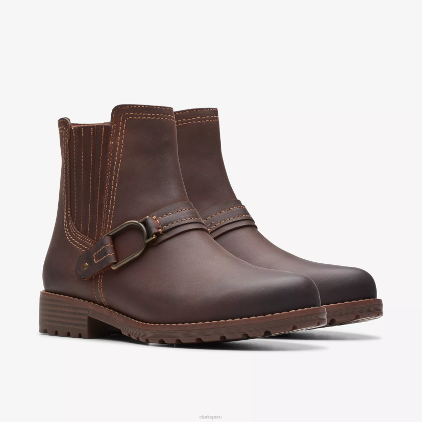 HZVP452 hebilla de aspra cuero bronceado británico Clarks