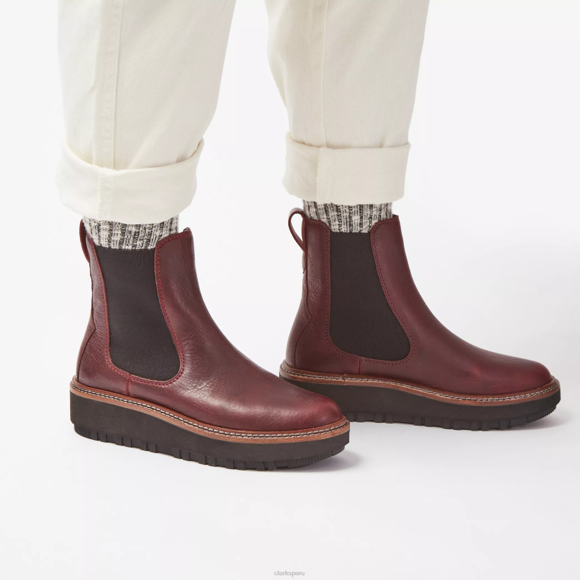 HZVP454 oriana arriba cuero burdeos Clarks